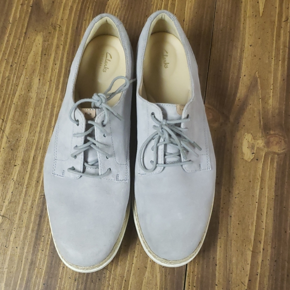 Pale Blue Suede Platform Sneakers